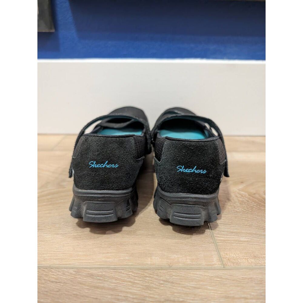 Skechers EZ Flex 2 Mary Jane Flats Black BBK Comfort Walking Shoes Women's 8.5 - Picture 3 of 12